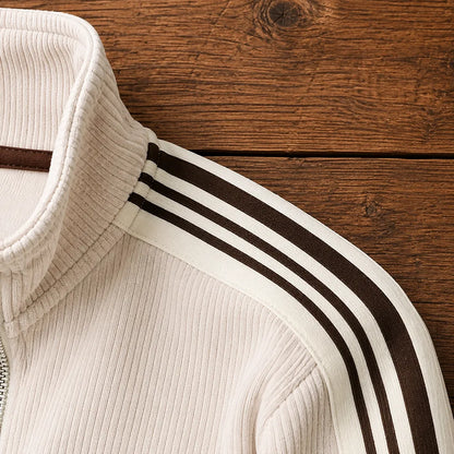 Ribbed Zip Tracksuit Set