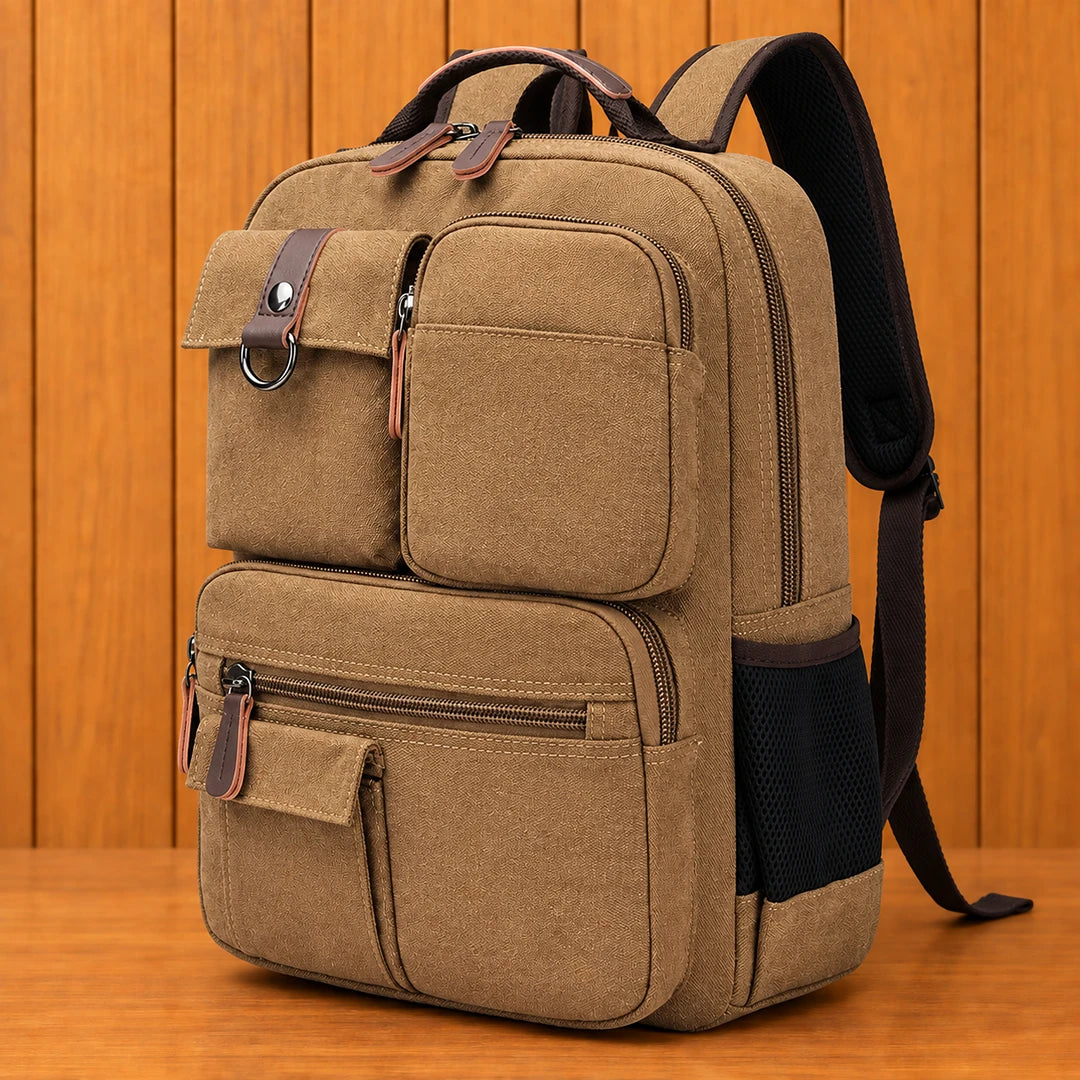Rugged Canvas Utility Backpack