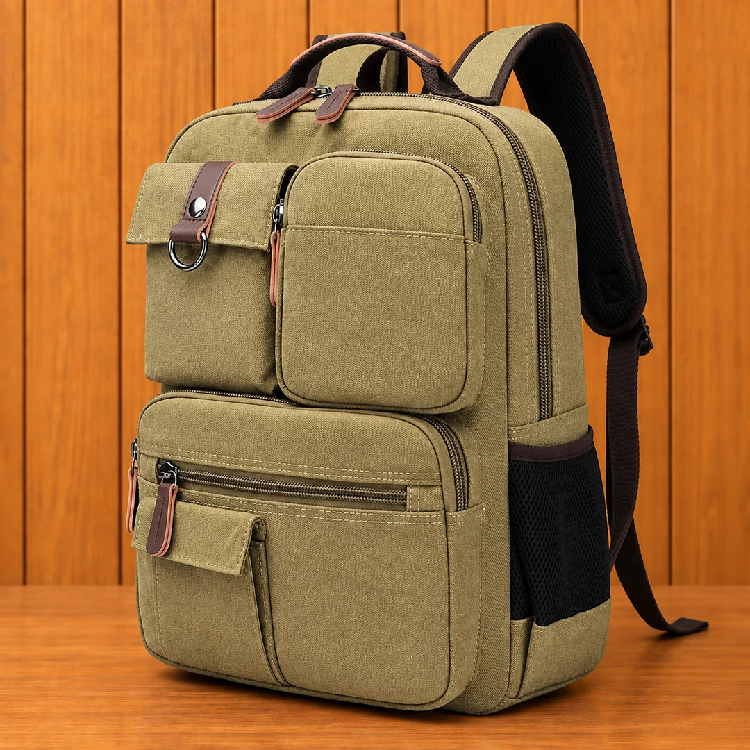 Rugged Canvas Utility Backpack