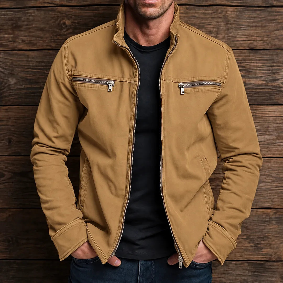 Rugged Stand Collar Jacket