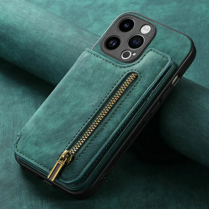 IPHONE LEATHER WALLET COVER