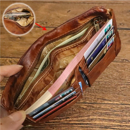 Vintage Leather Fold Wallet