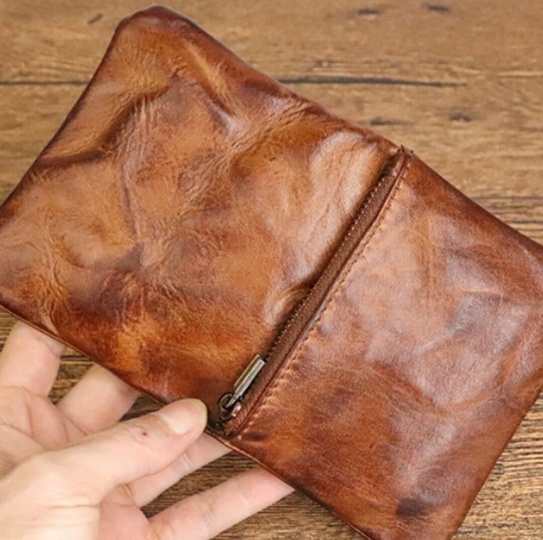 Vintage Leather Fold Wallet