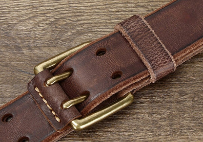 PREMIUM DOUBLE-PRONG LEATHER BELT