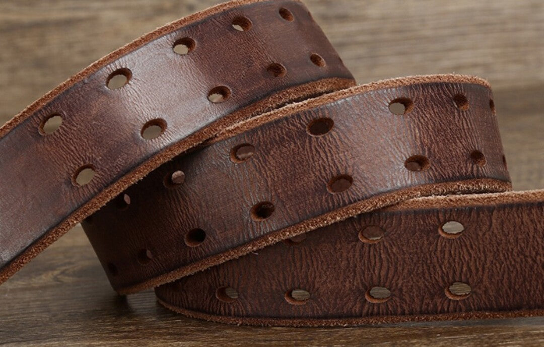 PREMIUM DOUBLE-PRONG LEATHER BELT