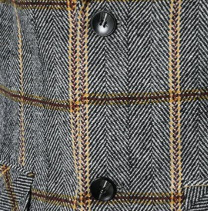 Elegant Plaid Wool Coat
