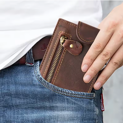 VINTAGE COWHIDE LEATHER WALLET