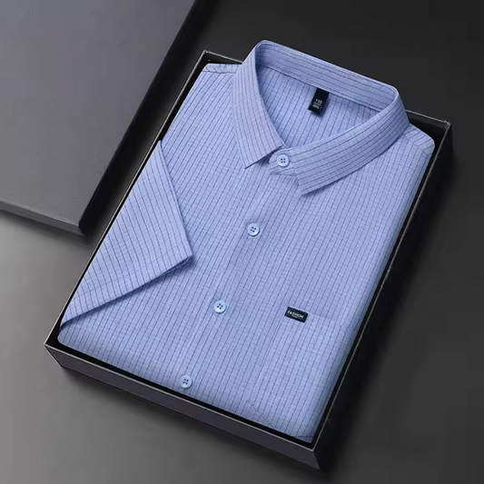LINEN CLASSIC GRID SHIRT