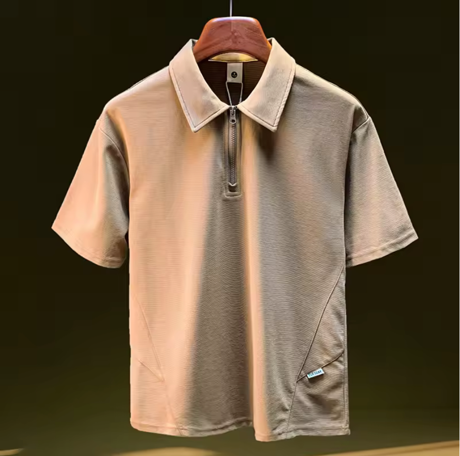 HALF-ZIP CASUAL POLO