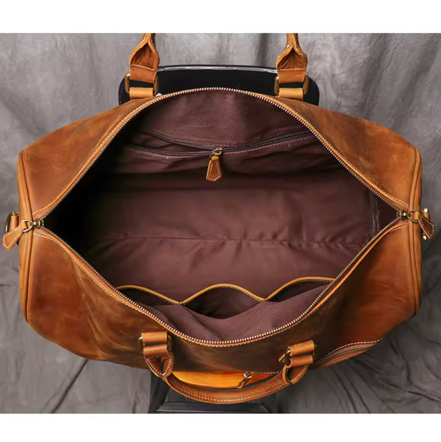 TRAVEL LEATHER DUFFLE BAG