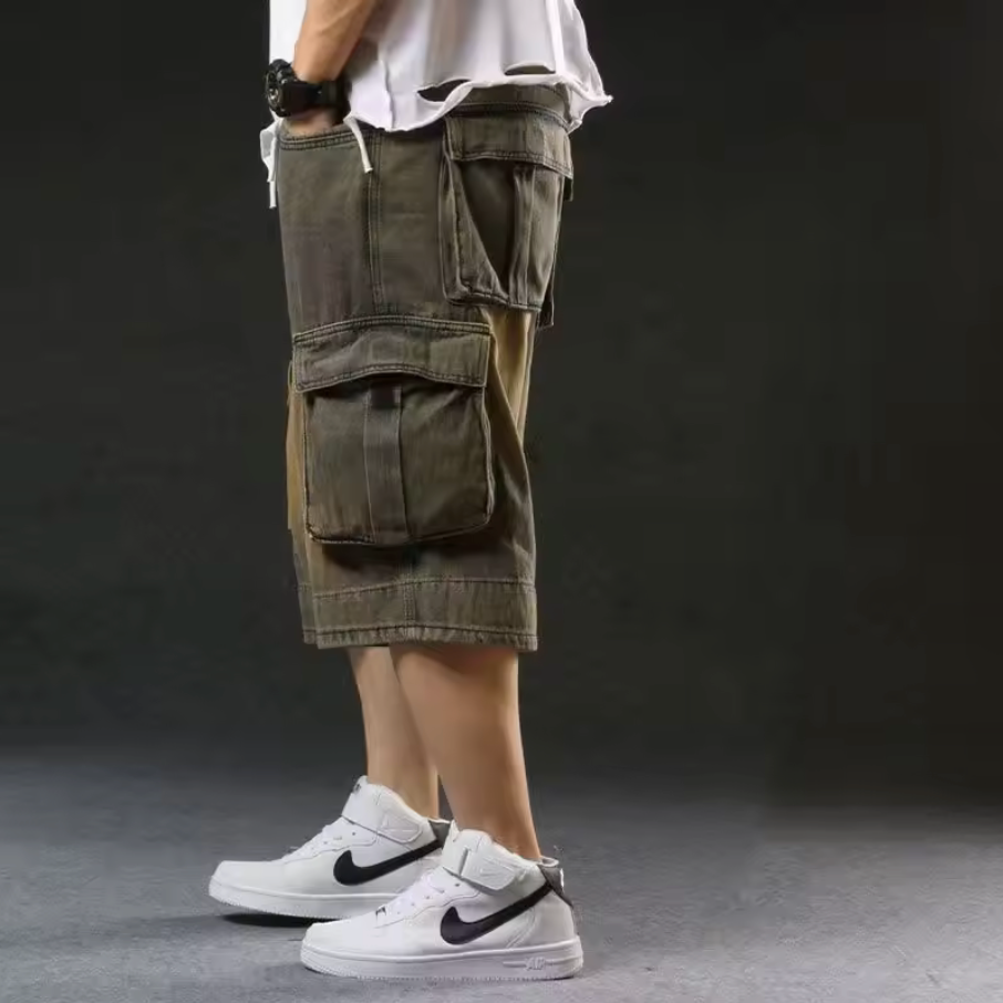 STREETWEAR DENIM CARGO SHORTS