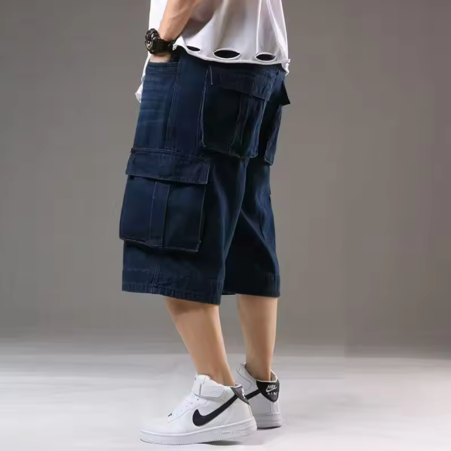 STREETWEAR DENIM CARGO SHORTS