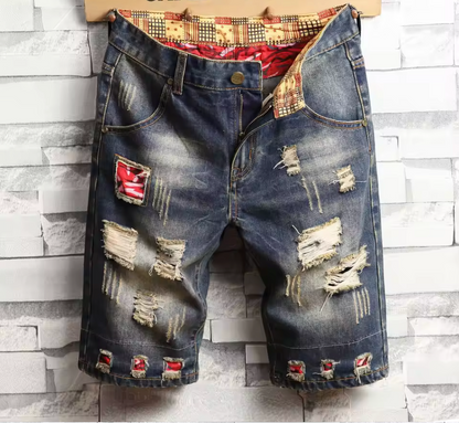 RIPPED DENIM SHORTS