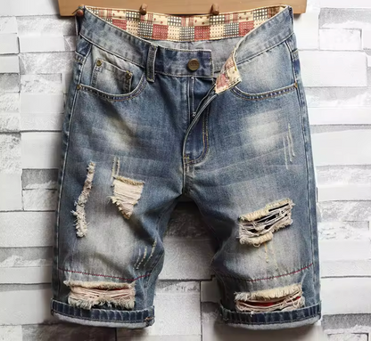 RIPPED DENIM SHORTS