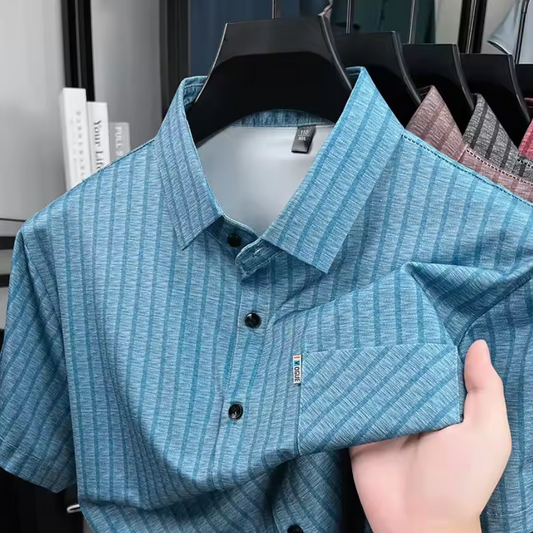 MEN'S STRIPED CASUAL POLO