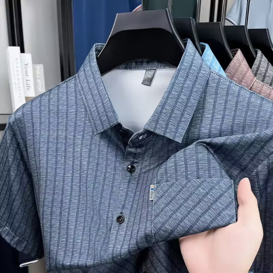 MEN'S STRIPED CASUAL POLO