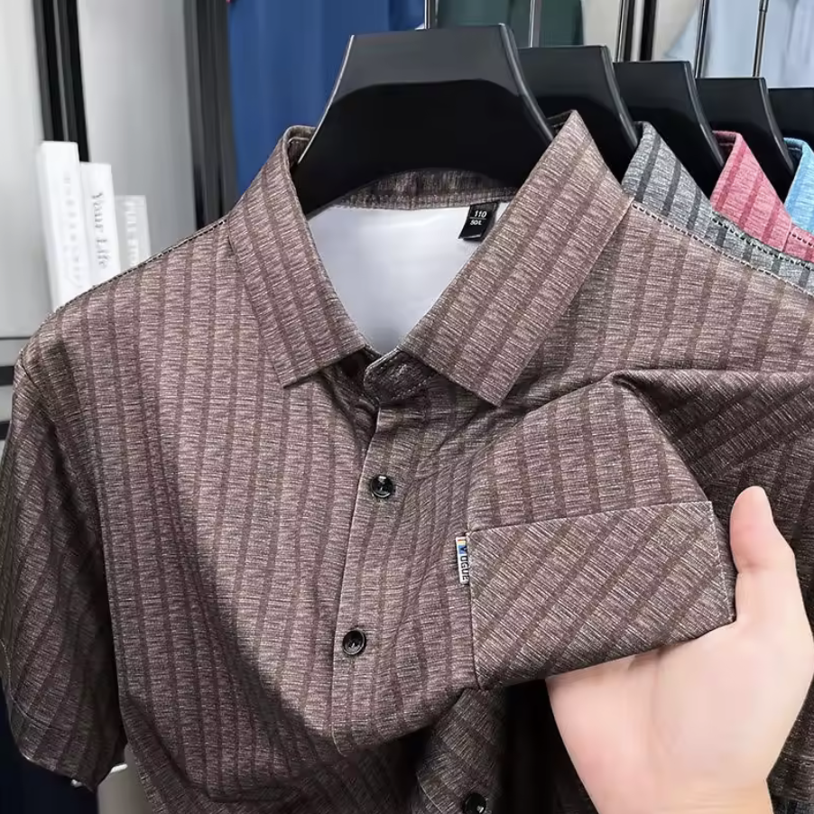 MEN'S STRIPED CASUAL POLO