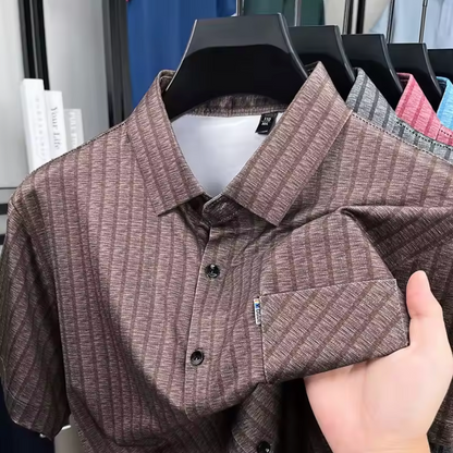 MEN'S STRIPED CASUAL POLO