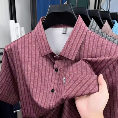 MEN'S STRIPED CASUAL POLO