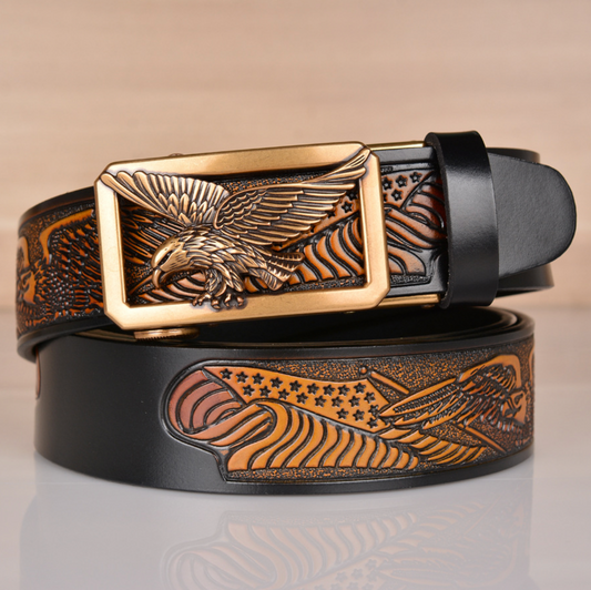 RUGGED EAGLE LEATHER BELT