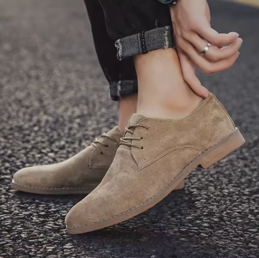 SUEDE LEATHER OXFORD SHOES