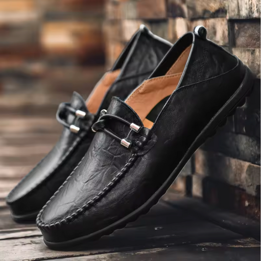 LEATHER COMFORTABLE SLIP-ON