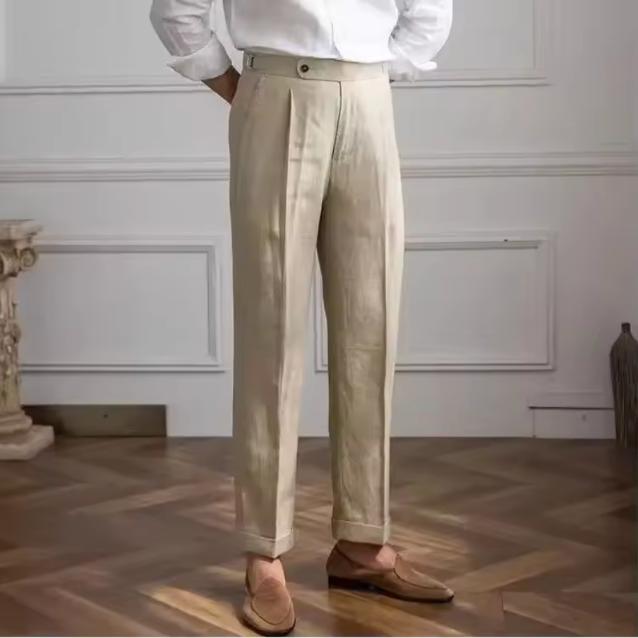 LINEN 100% SUIT TROUSER
