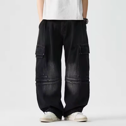 MODERN WIDE-LEG DENIM PANTS