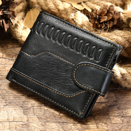 VINTAGE HANDMADE COW LEATHER WALLET