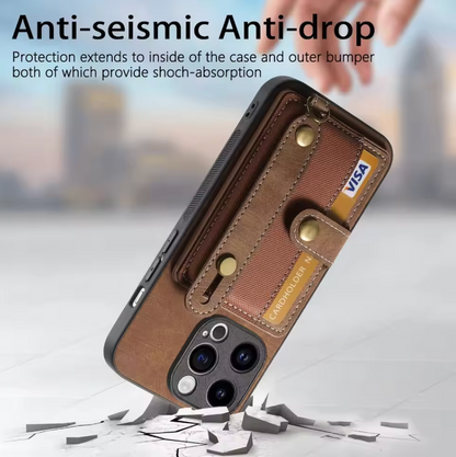 WRIST STRAP WALLET IPHONE CASE