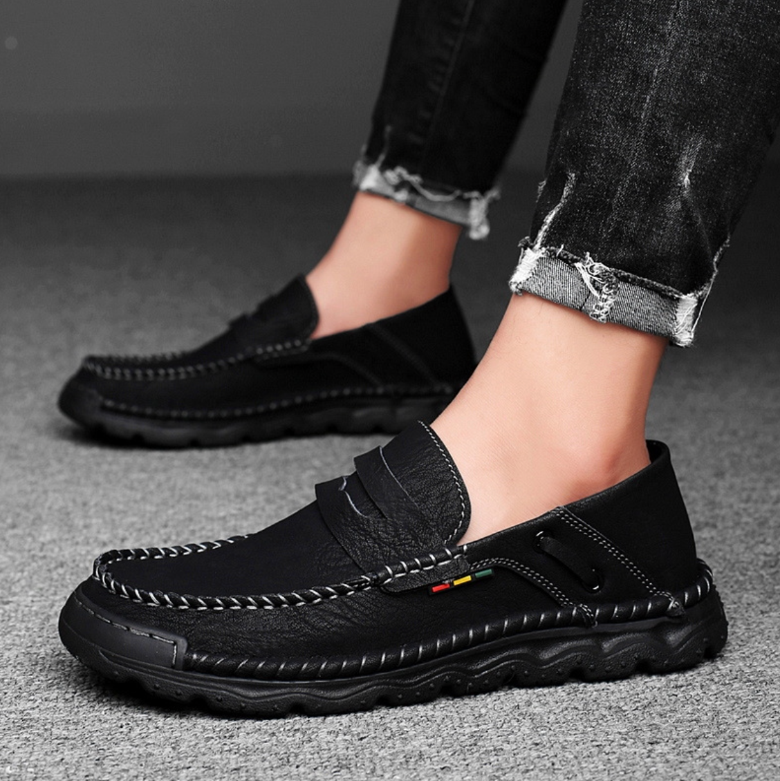 LEATHER FORMAL SLIP ON SHOES