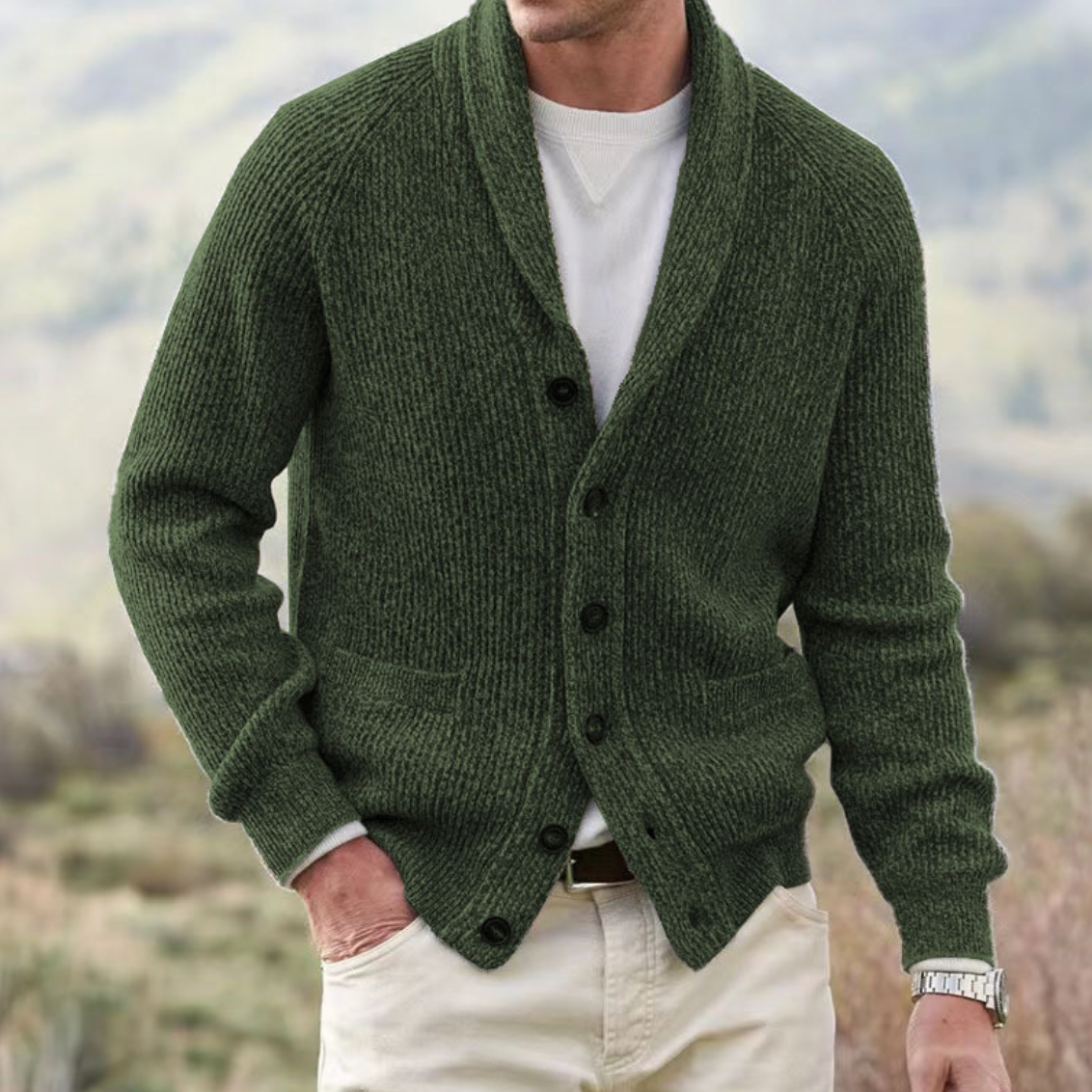 SIMPLE THICKENED CARDIGAN