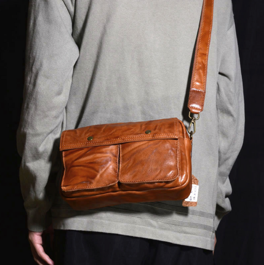 RETRO LEATHER MEN HANDBAG