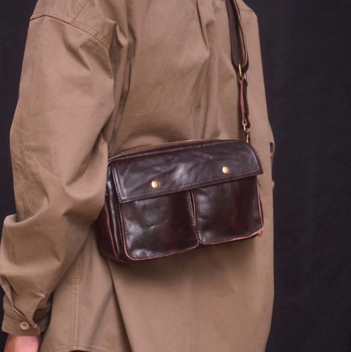 RETRO LEATHER MEN HANDBAG