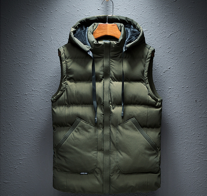 CASUAL HOODED DOWN VEST