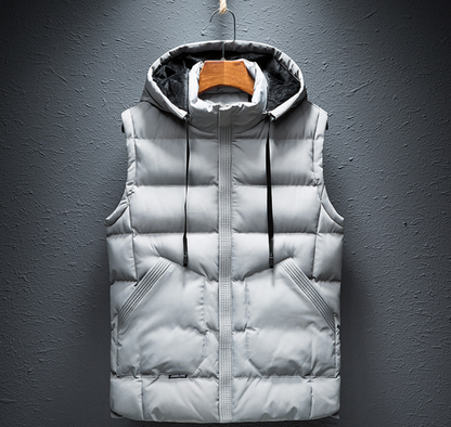 CASUAL HOODED DOWN VEST
