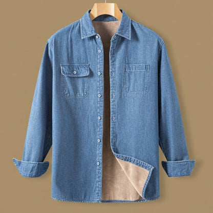 DENIM WARM PLUSH SHIRT