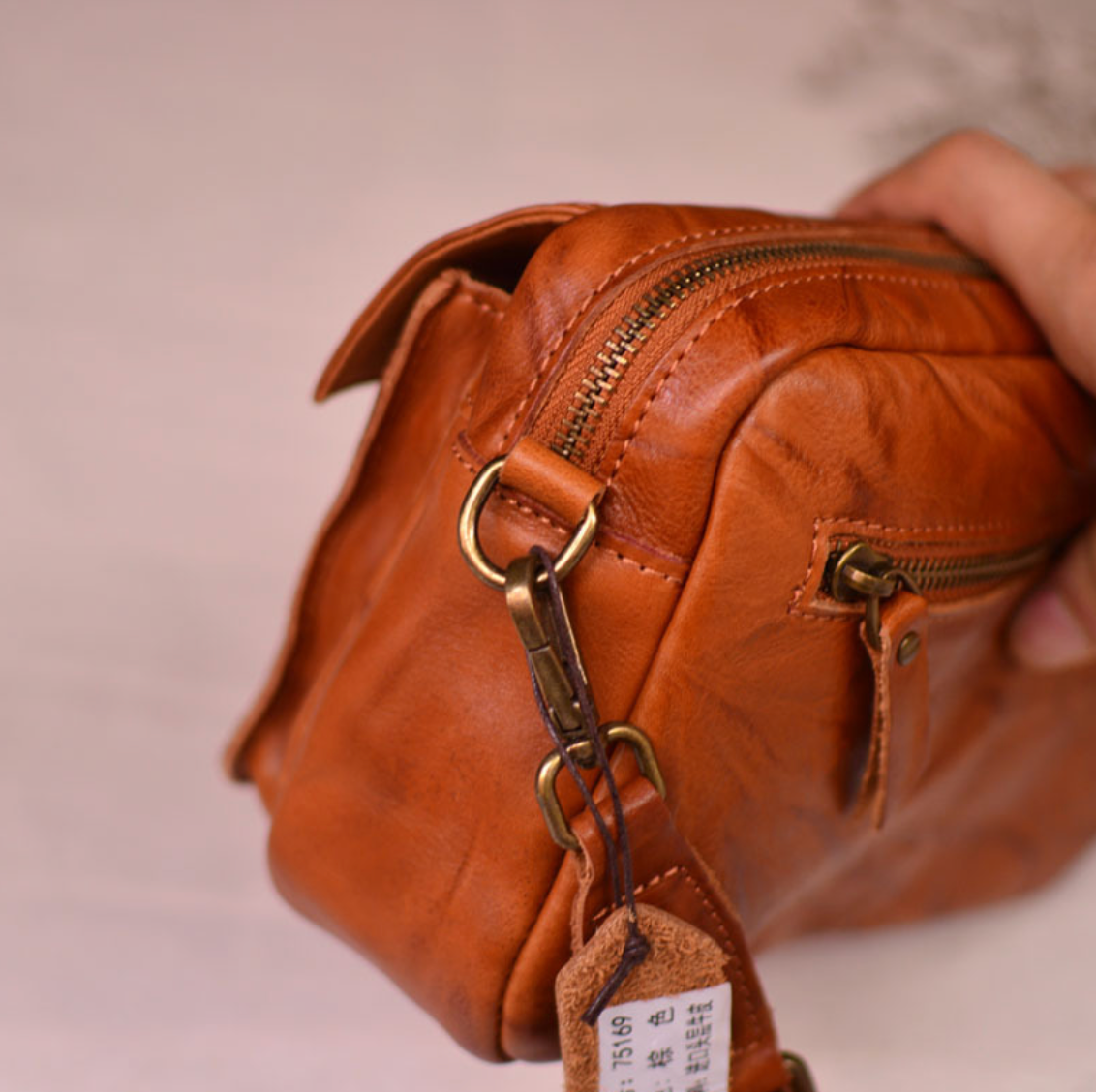 RETRO LEATHER MEN HANDBAG