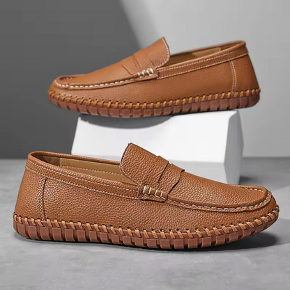 HANDMADE LEATHER SLIP-ON LOAFERS