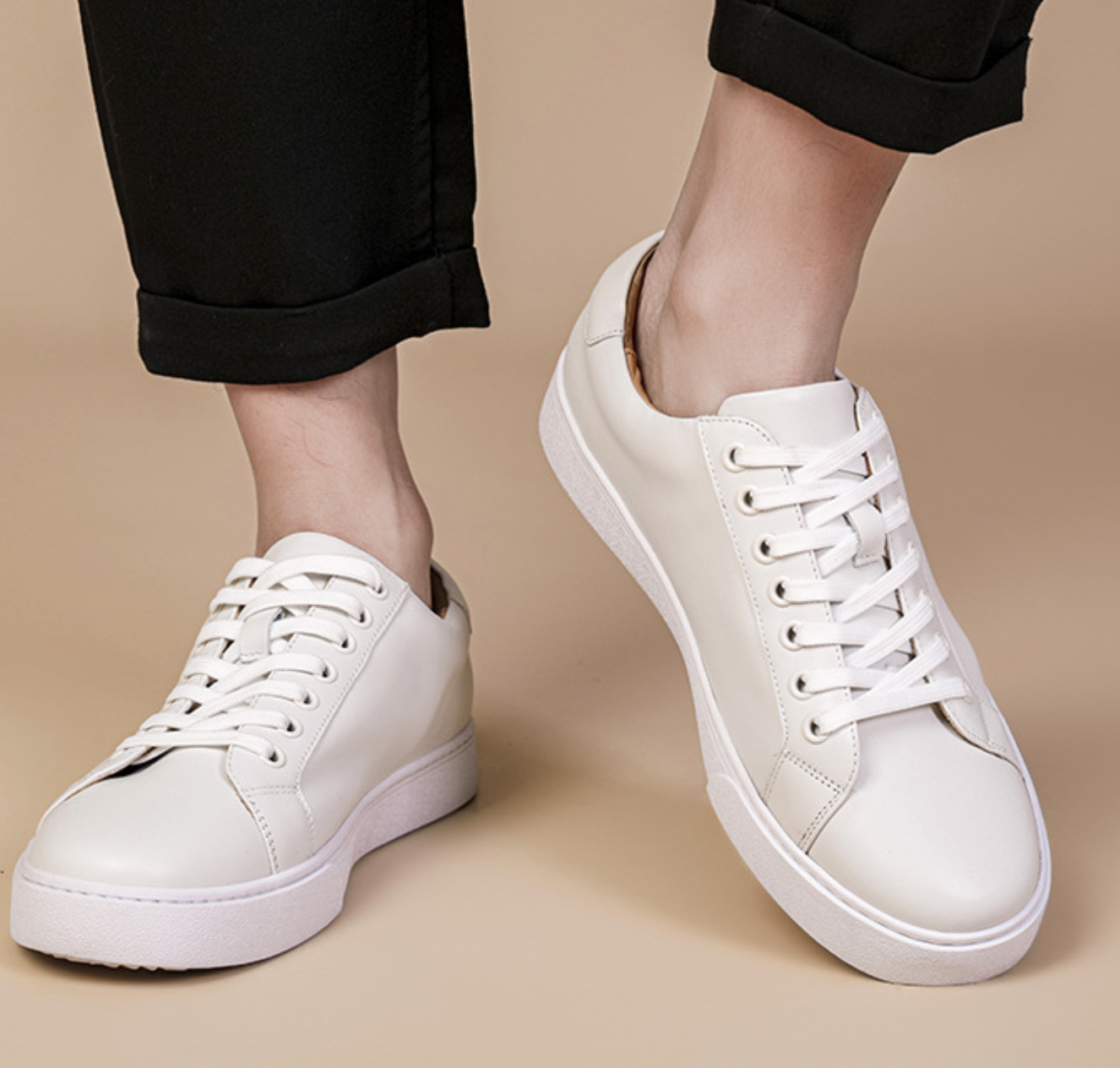 GENUINE LEATHER THICK-SOLED SHOES