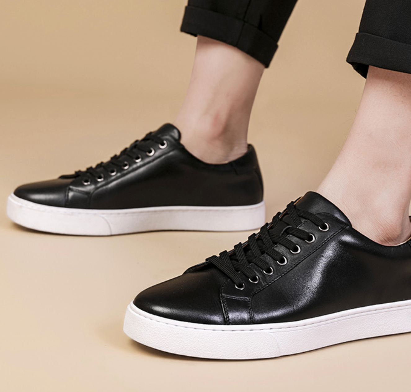 GENUINE LEATHER THICK-SOLED SHOES