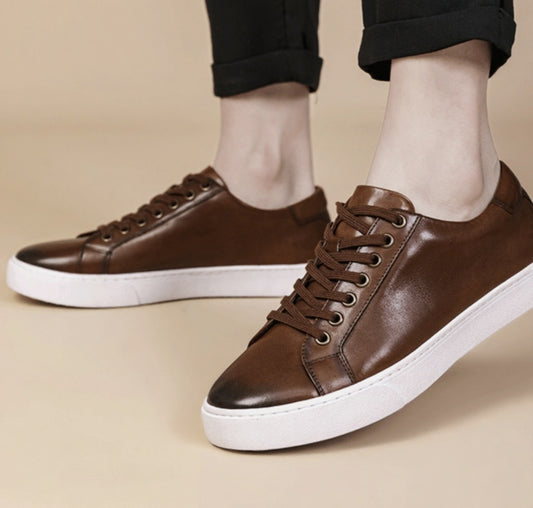 GENUINE LEATHER THICK-SOLED SHOES