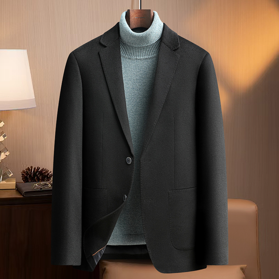 LUXURY SILK WOOL BLAZER