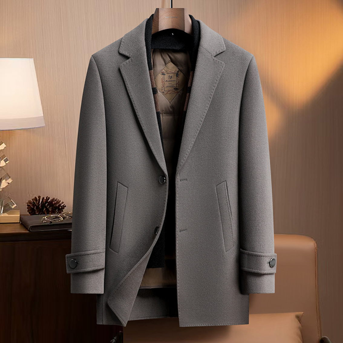 CLASSY GENTLEMAN WOOL DOWN COAT