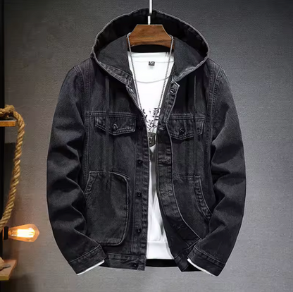 HOODED JEANS JACKET