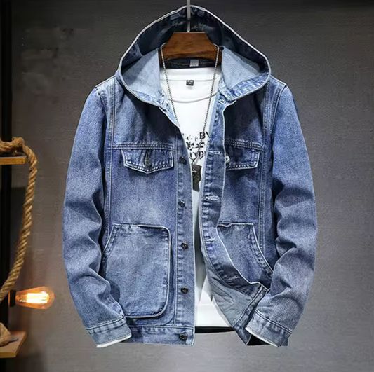 HOODED JEANS JACKET