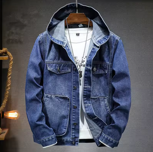 HOODED JEANS JACKET