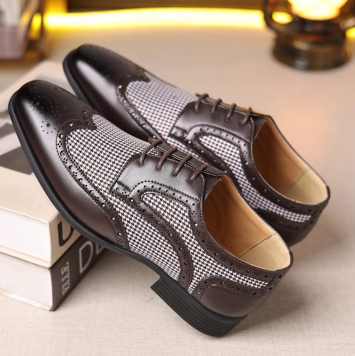 OXFORD FASHION HOUNDSTOOTH SHOES