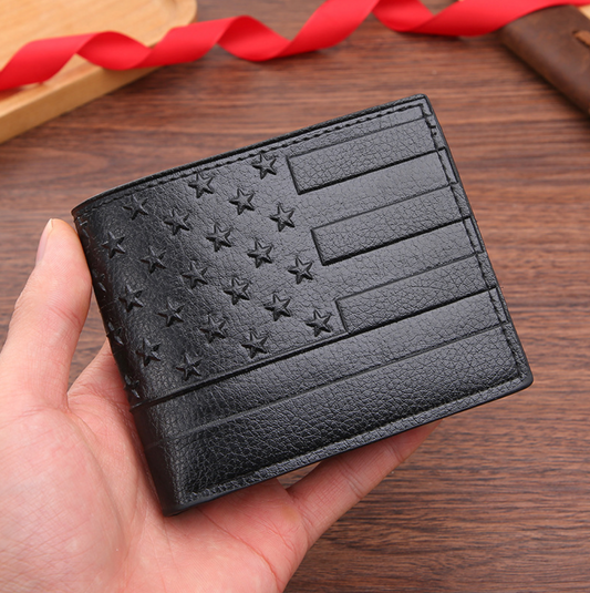 AMERICAN FLAG LEATHER WALLET