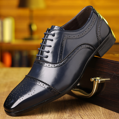 LUXURY LEATHER BROGUE SHOES